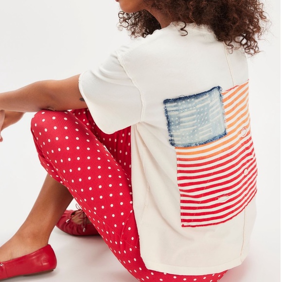 Free People Tricia Fix Americana Tee - Picture 1 of 2